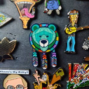 Bear Dreamcatcher Pin (Heady Spirit Animal Enamel Music Festival Dab Hat Pins)